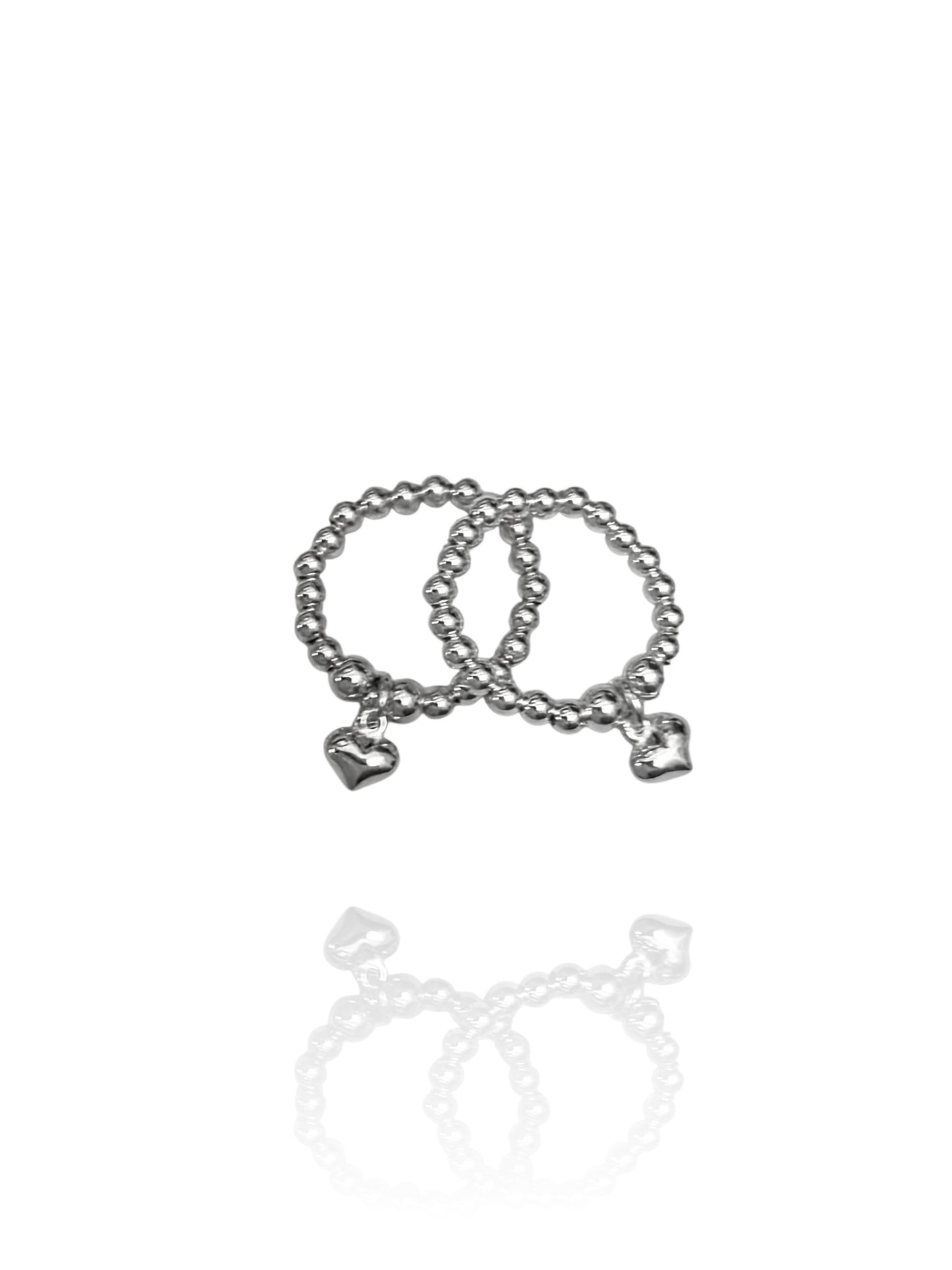 Paris Heart Duo Ring Set