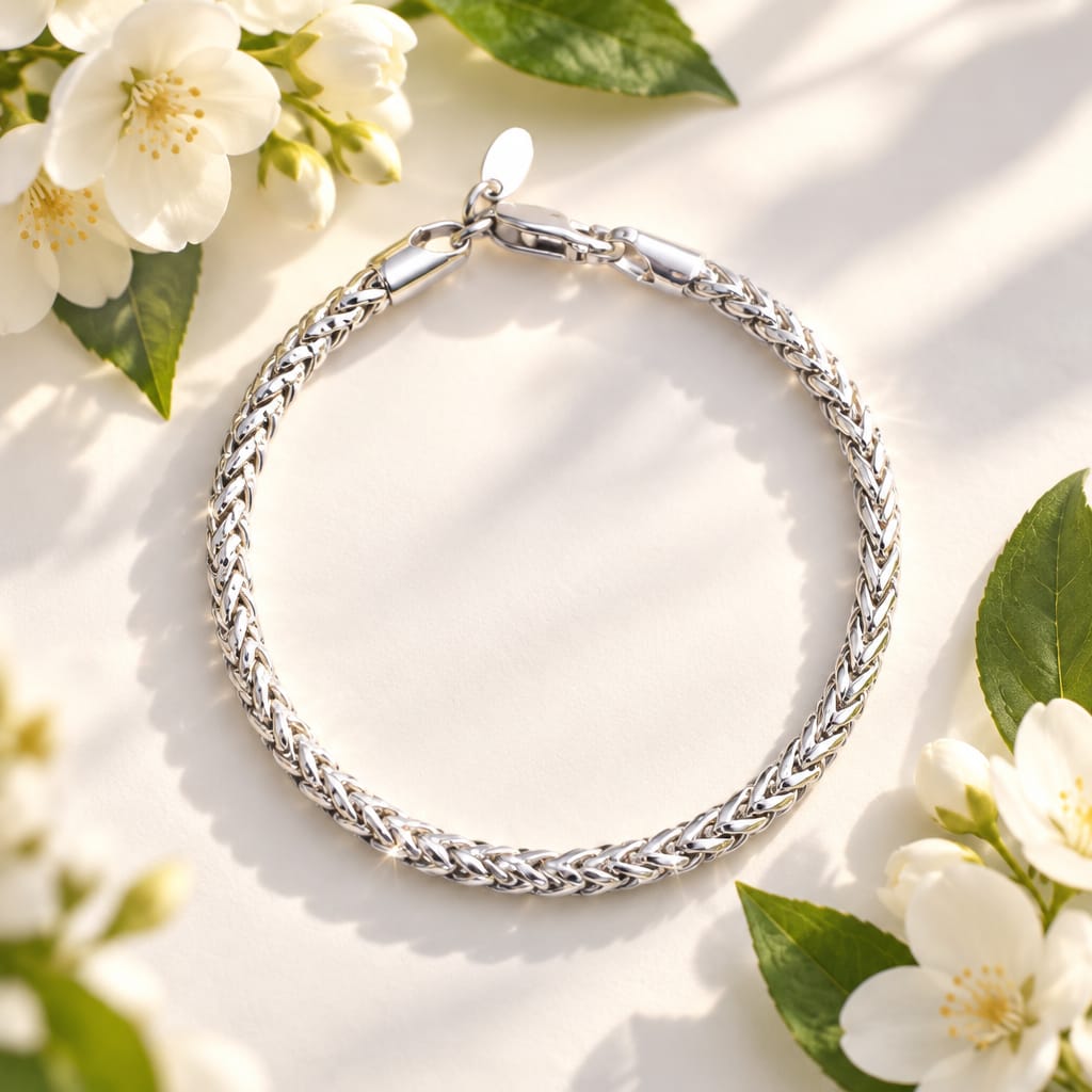 Chunky Solid Silver Bracelet