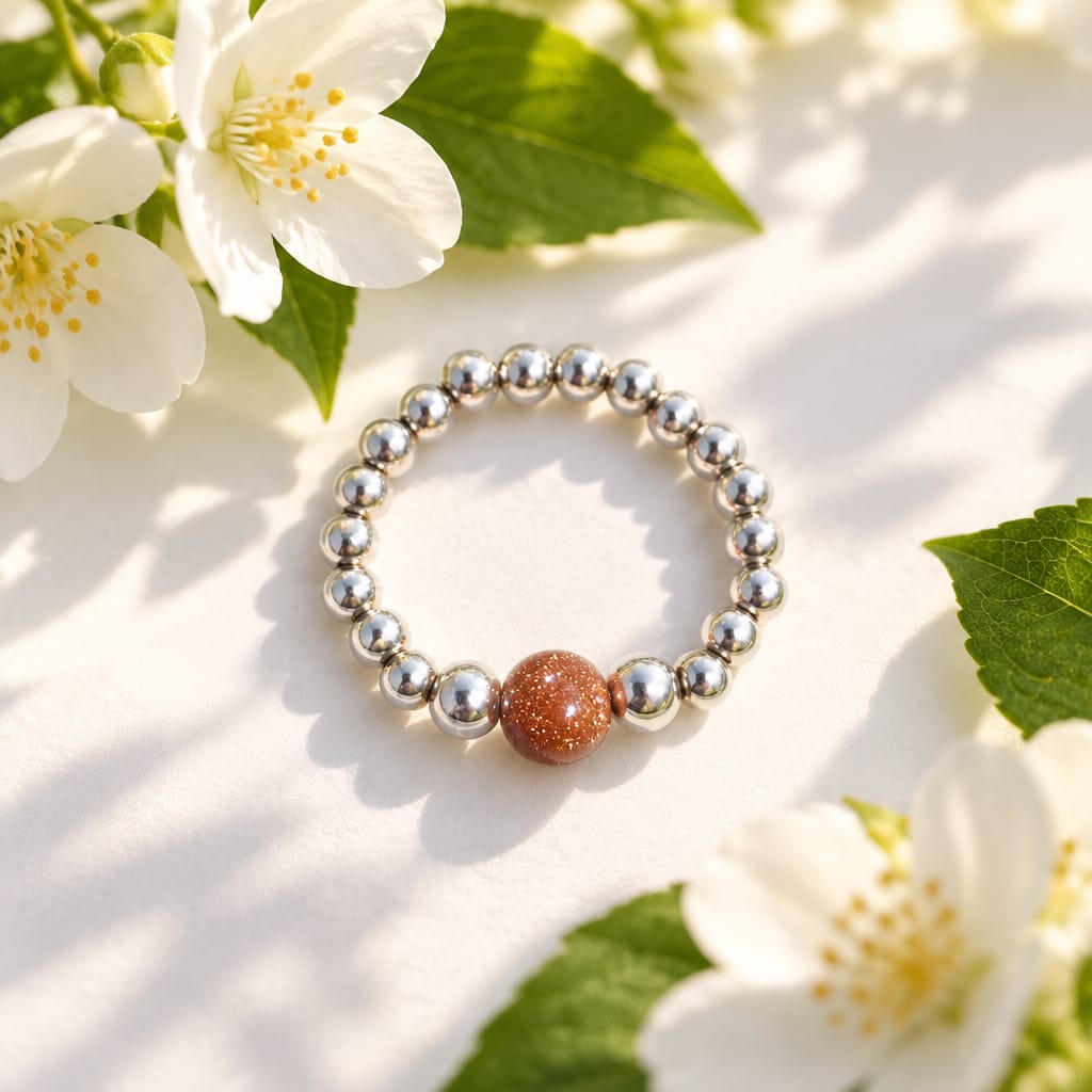 Goldstone Ring