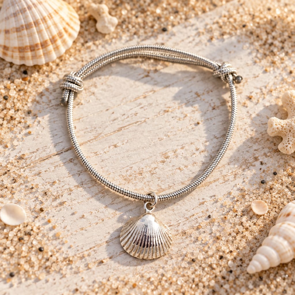 Large Cockleshell Cord Bracelet
