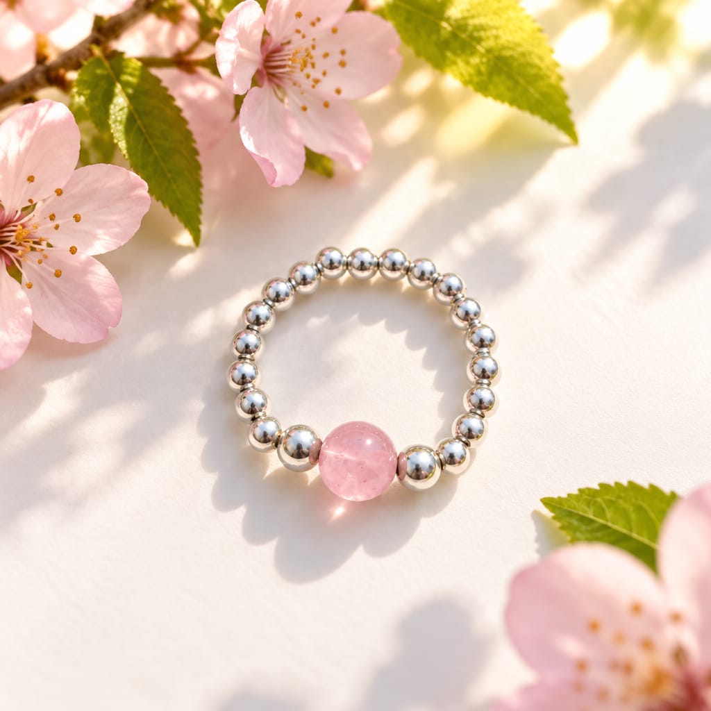 Rose Quartz Gemstone Ring