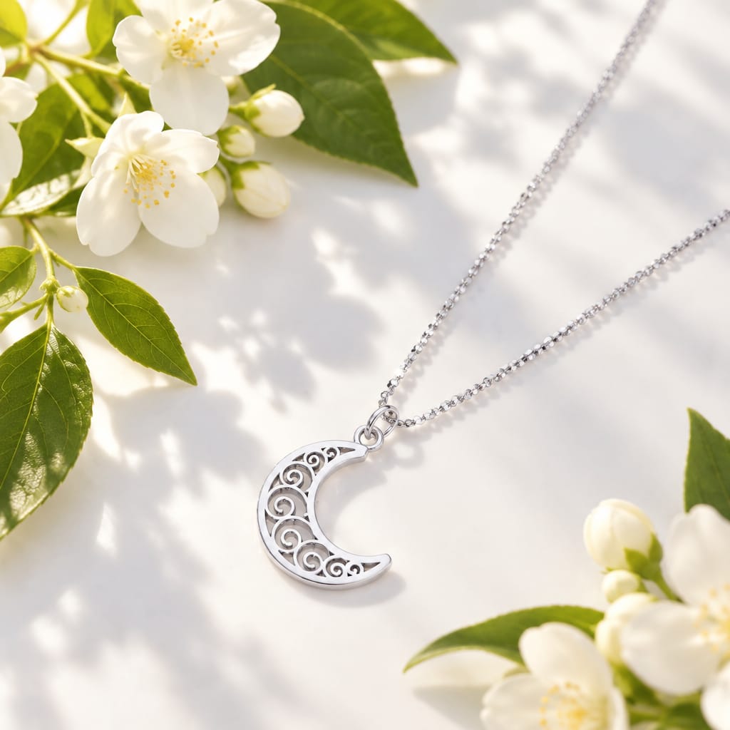 Filigree Moon Necklace