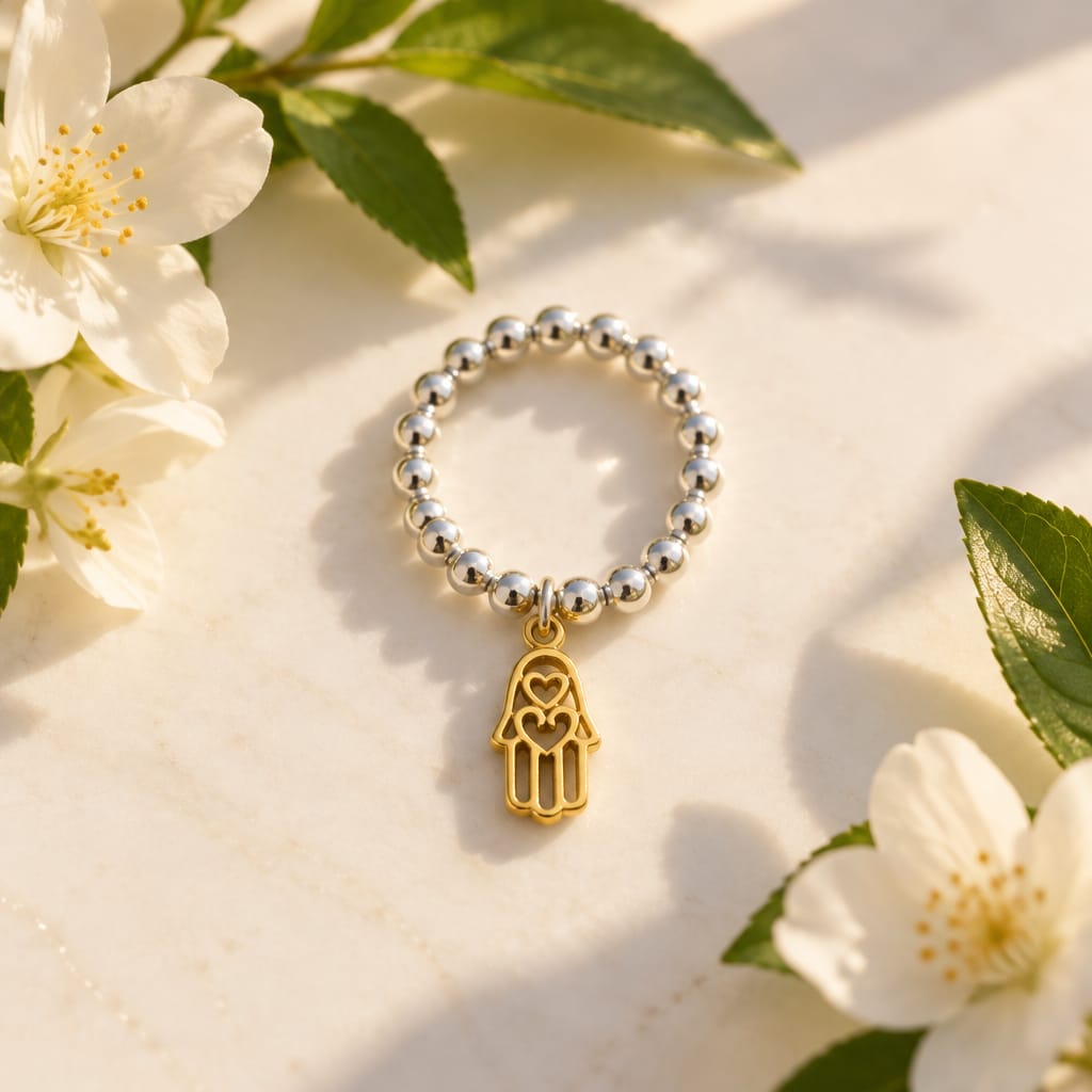 Hamsa Hand Gold Ring