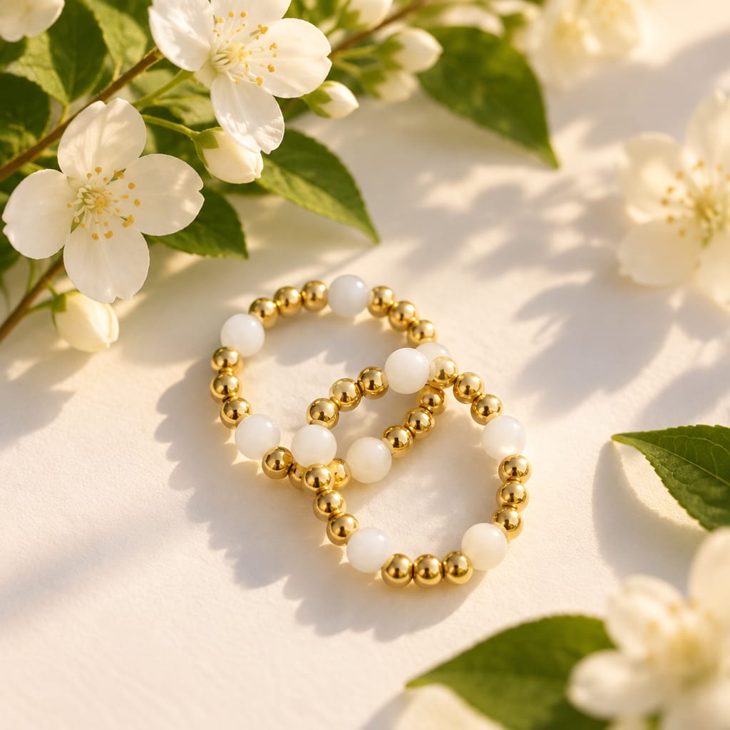 Gold Multi Mother of Pearl Ring