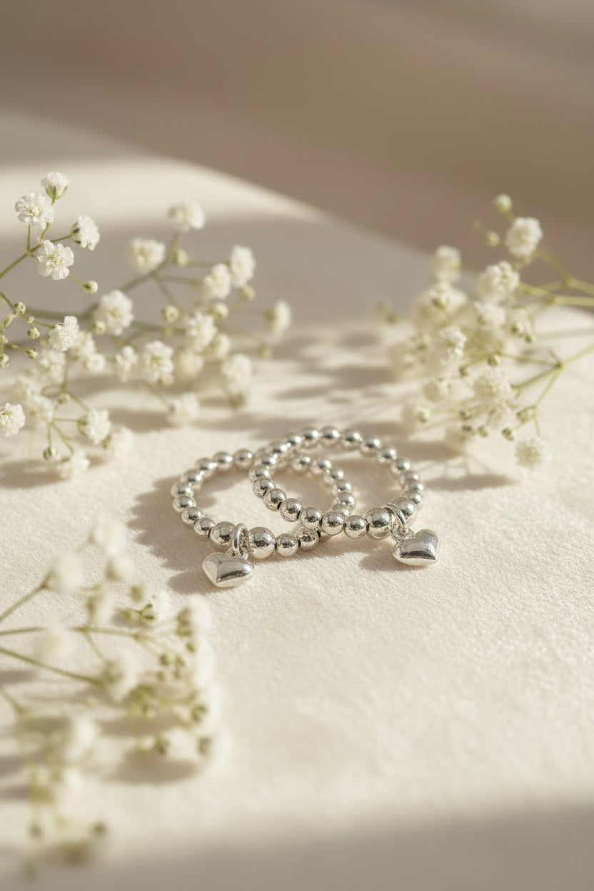 Paris Heart Duo Ring Set