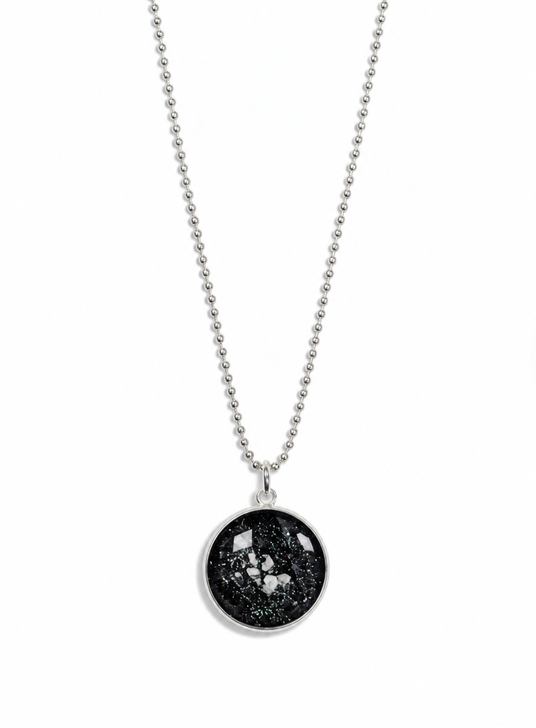 Medium Round Ashes Pendant Necklace
