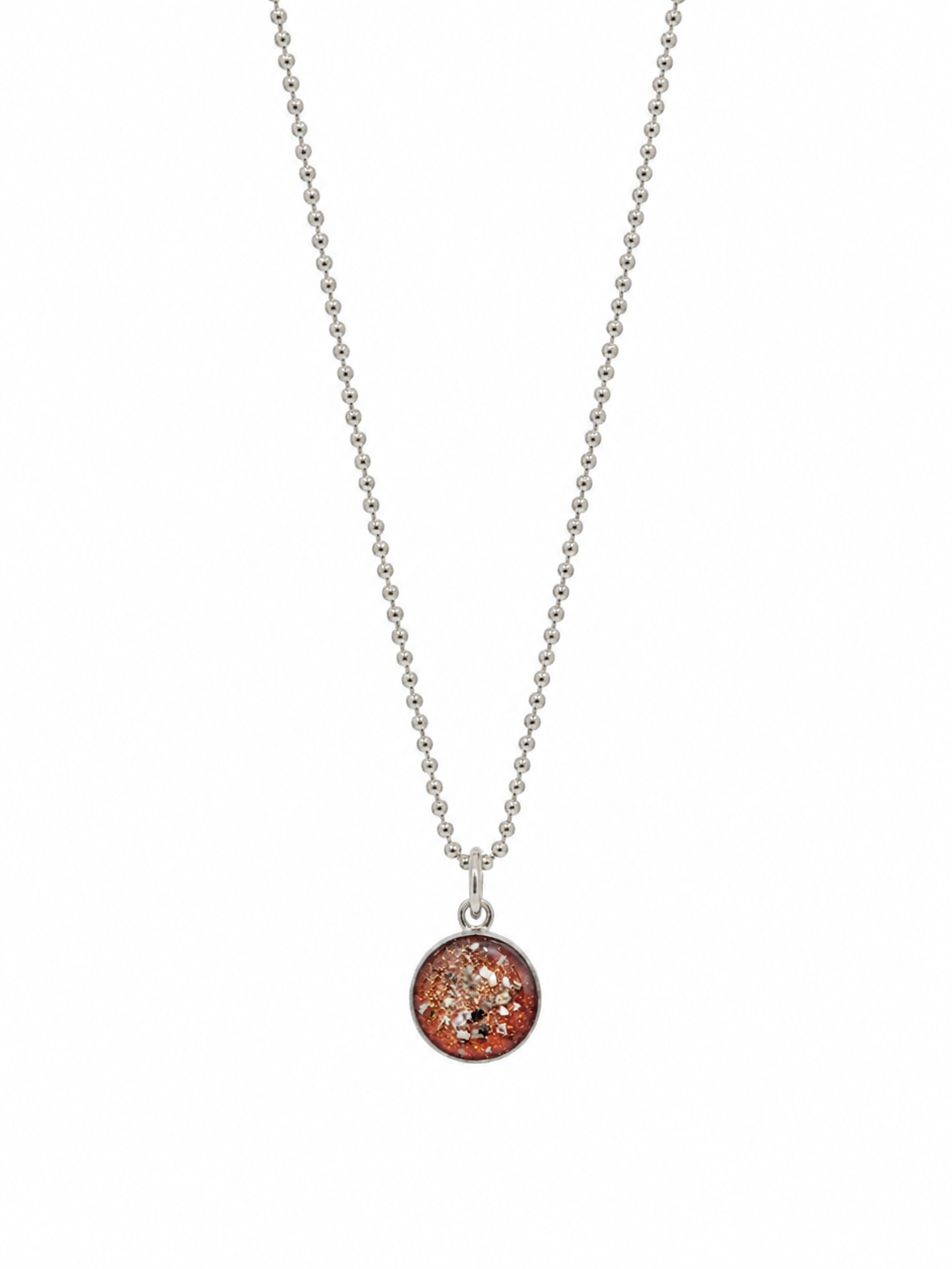 Small Round Ashes Pendant Necklace