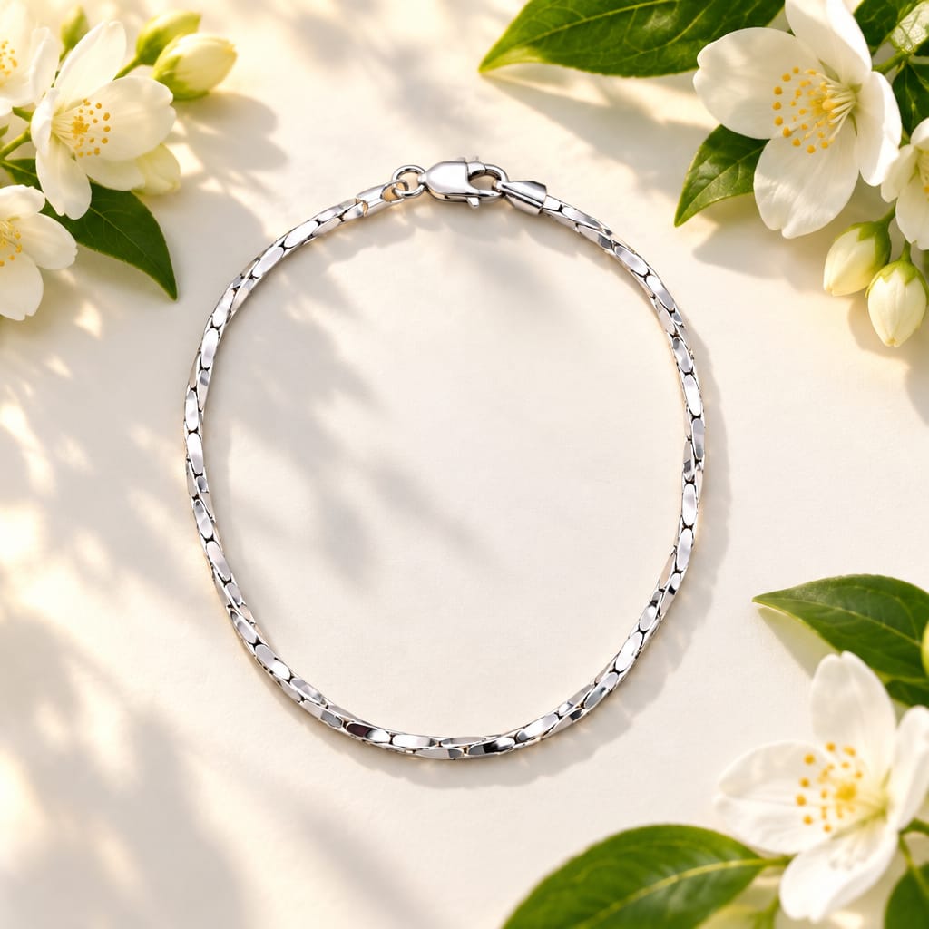 Twisted Silver Bracelet