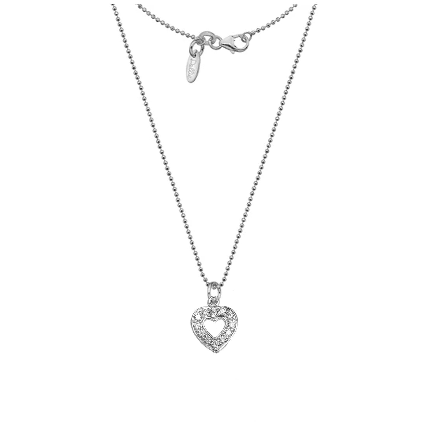 Open Heart Sparkle Necklace Dollie Jewellery