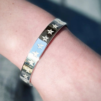 Star Engraved Bangle