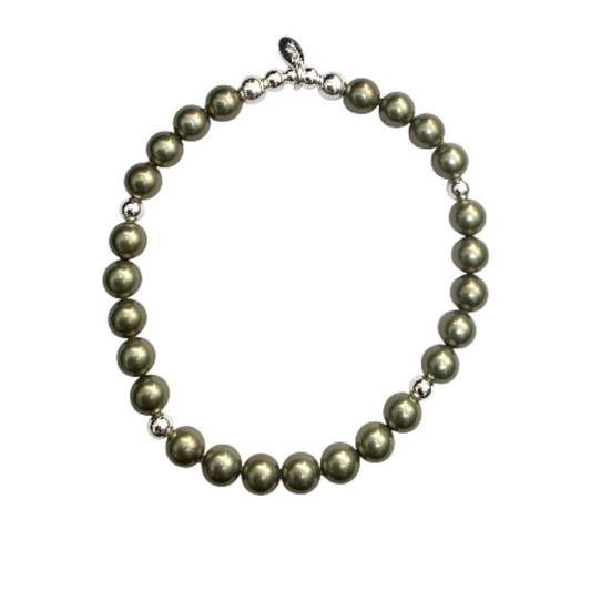 Sage Green Pearl Bracelet