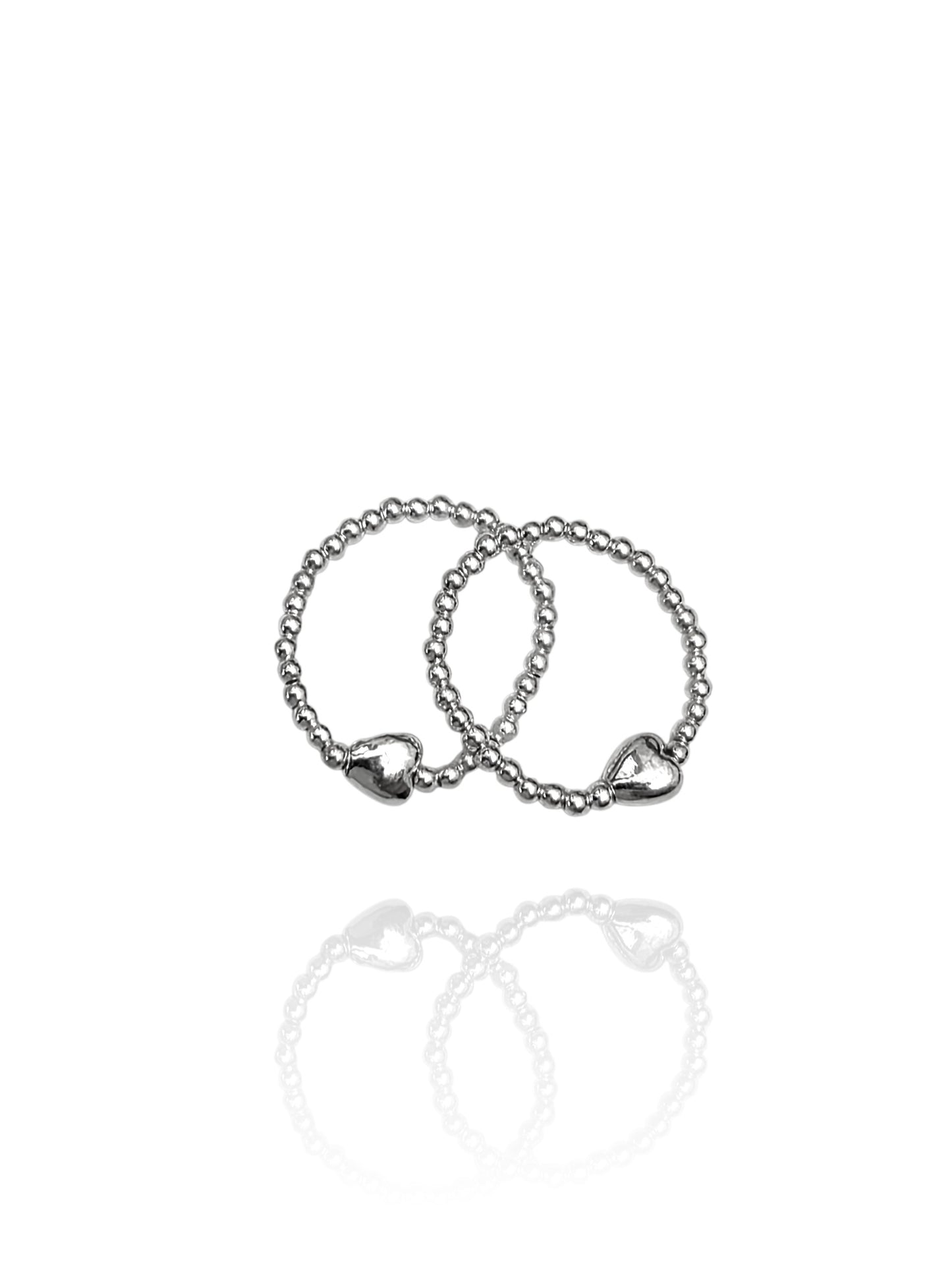 Dinky Heart Duo Ring Set