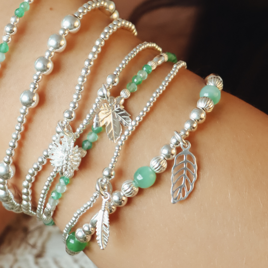 Hazel Leaf Beaded Bracelet