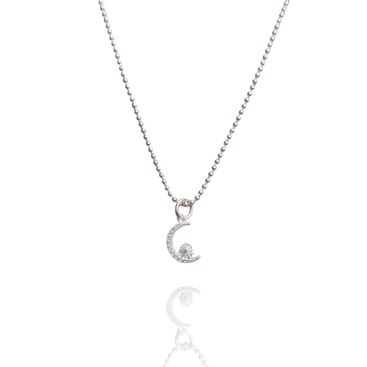 Moon and Star Necklace