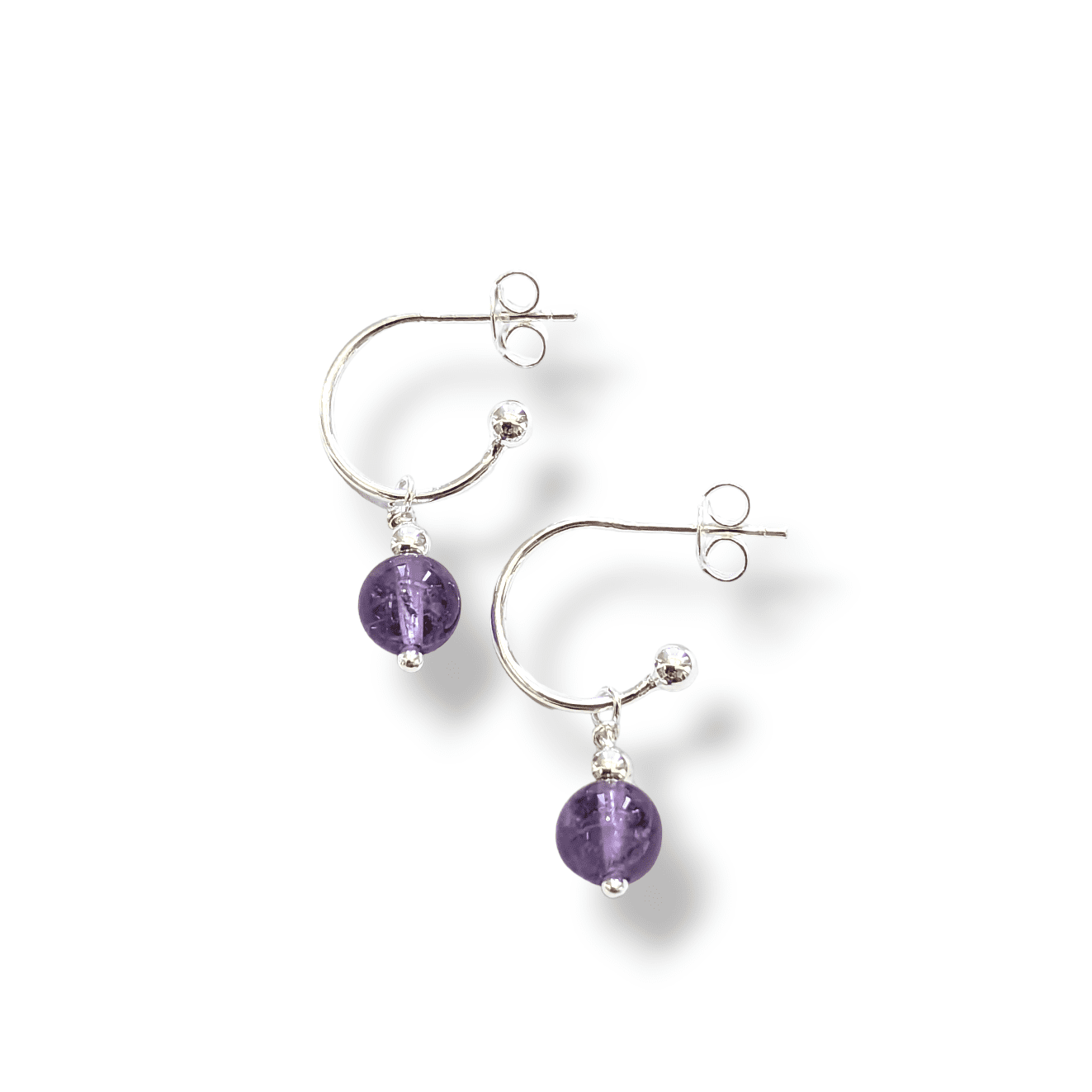 Amethyst Hoops Dollie Jewellery