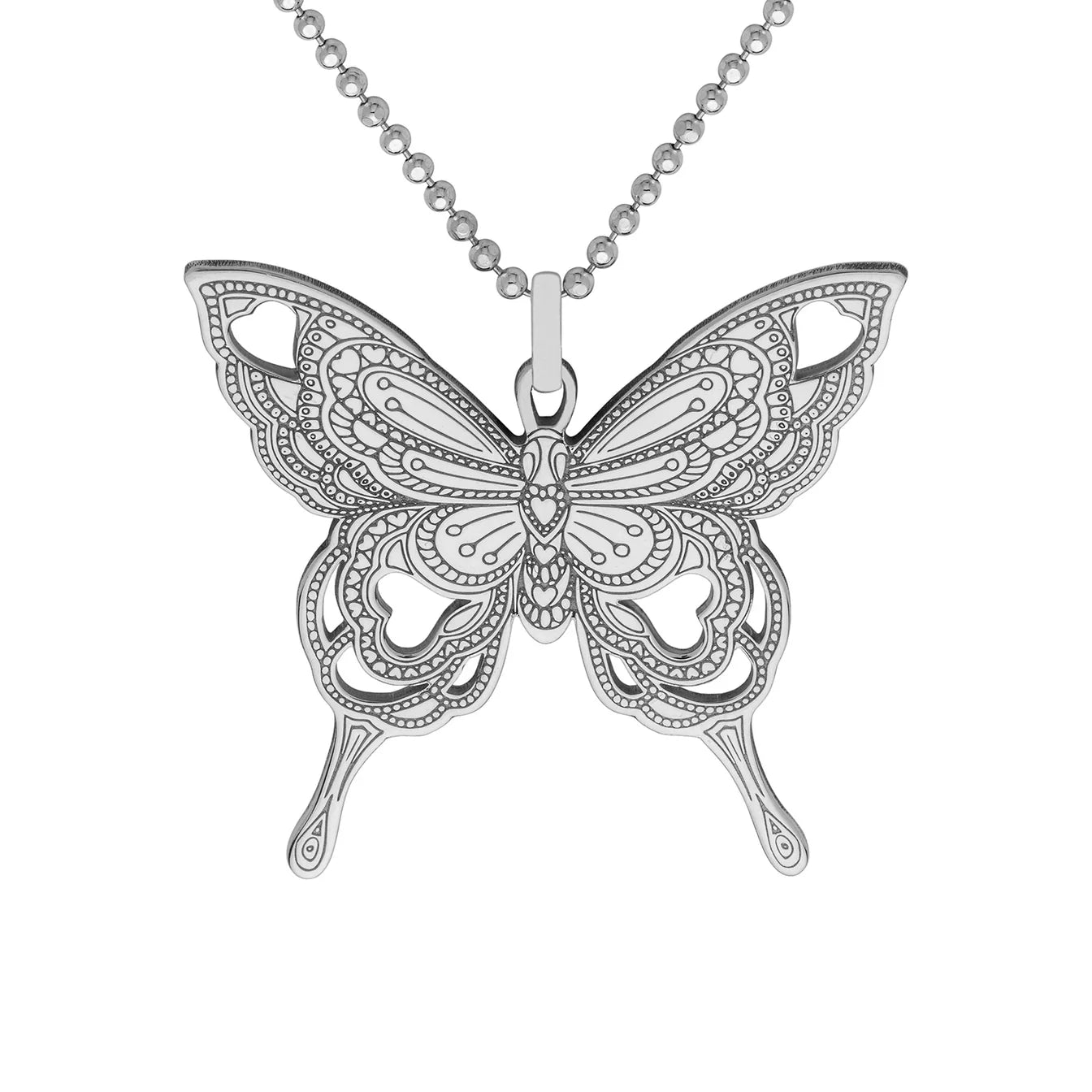 Engraved Butterfly Necklace