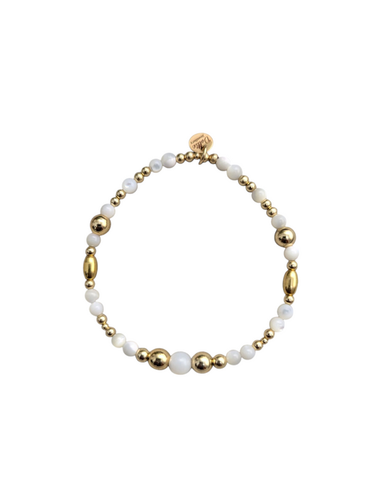 Champagne and Pearls Bracelet