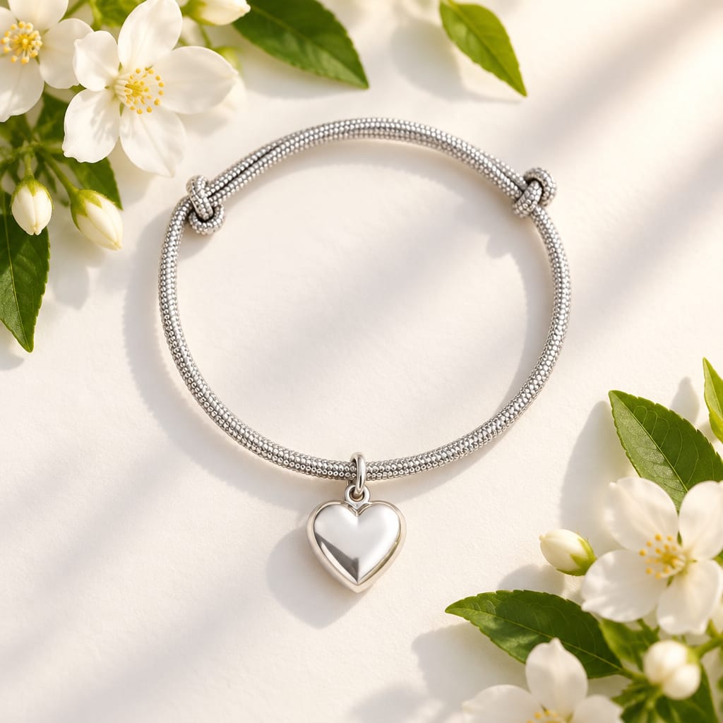 Chunky Heart Cord Bracelet