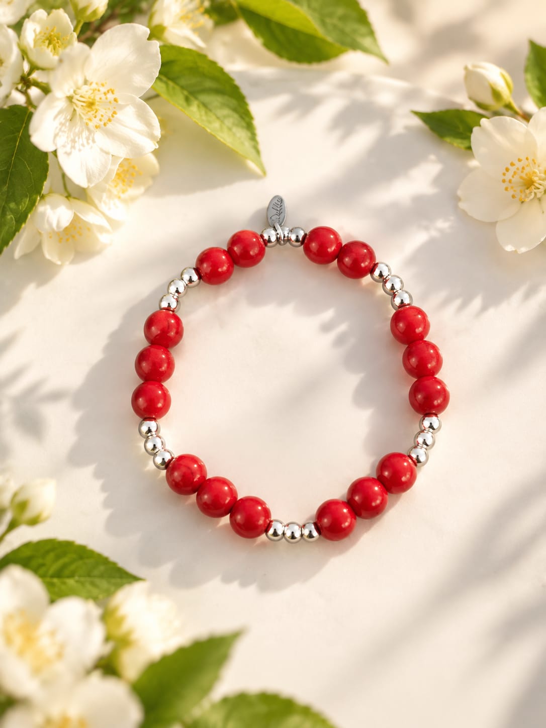 Chunky Red Howlite Bracelet