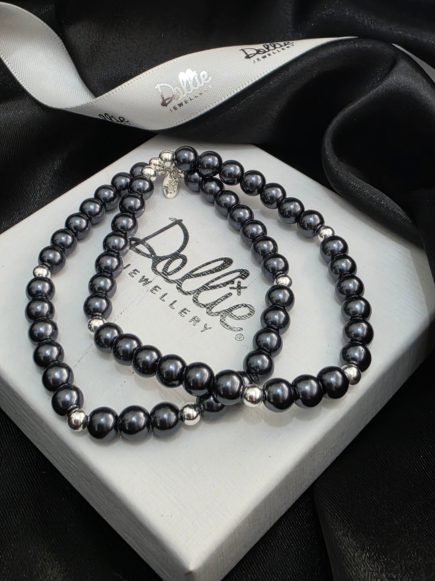 Dark Blue Secrets Pearl Bracelet