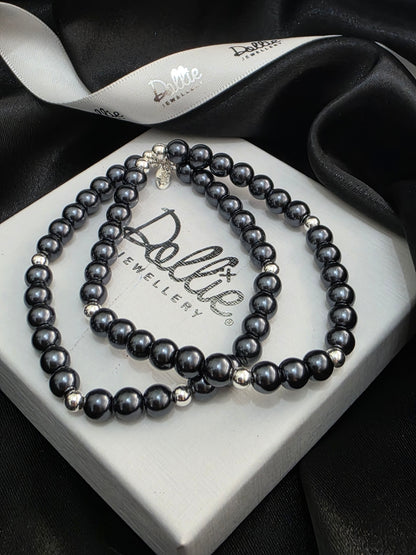 Dark Blue Secrets Pearl Bracelet