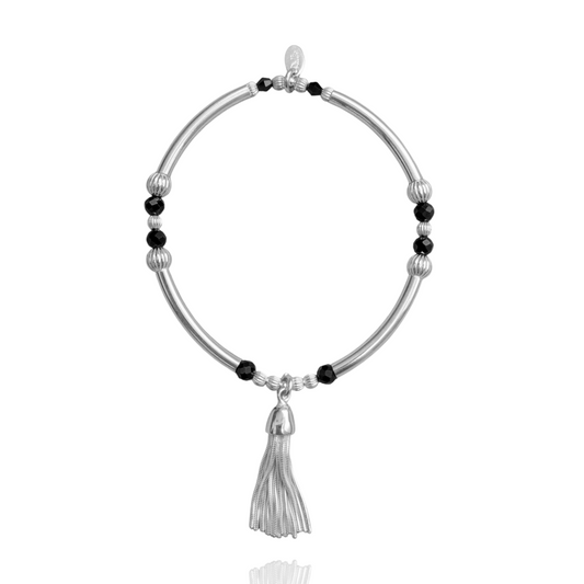 Dark Skies Tassel Bracelet