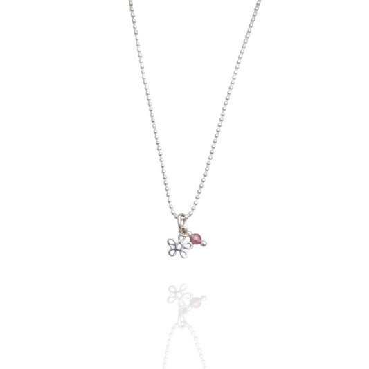 Pink Forget-Me-Not Necklace