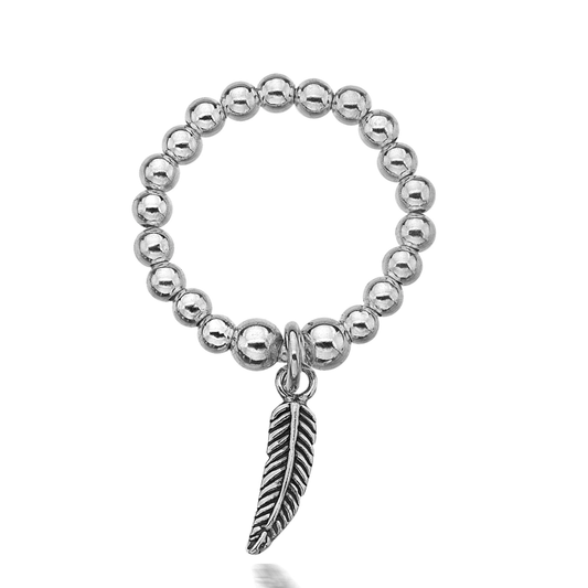 Faith Feather Ring Dollie Jewellery