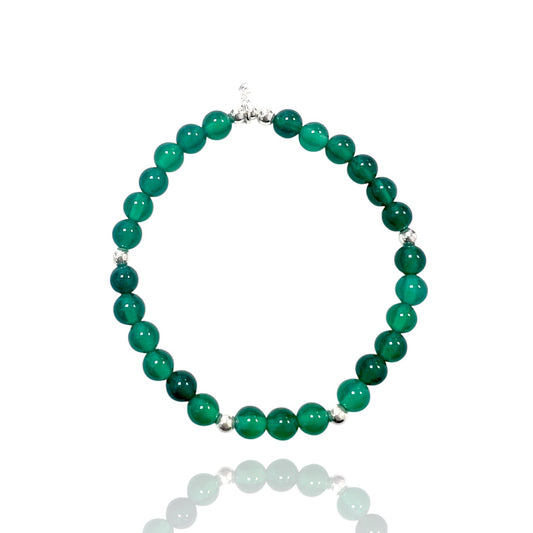 Festive Green Agate Bracelet