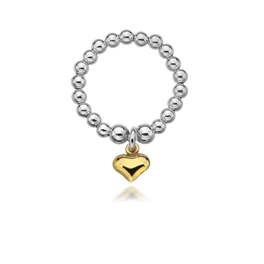 Gigi Golden Heart Ring Dollie Jewellery