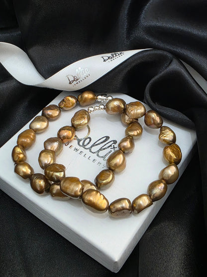 Golden Pearl Bracelet