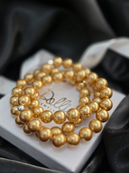 Golden Maxi Pearl Bracelet