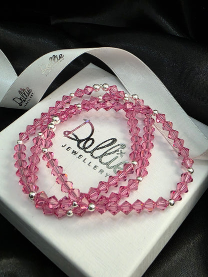 Hot Pink Crystal Bracelet