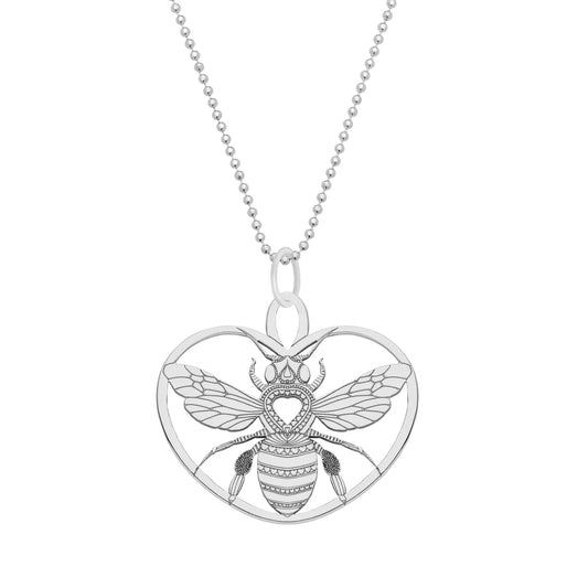 Bee Heart Necklace