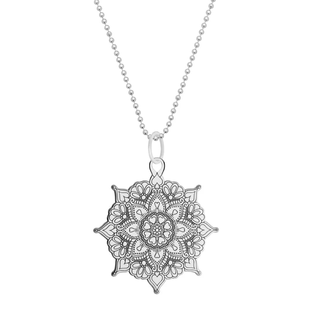 Classic Mandala Engraved Necklace