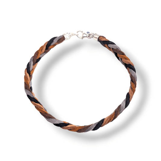 Mens plaited suede bracelet Dollie Jewellery