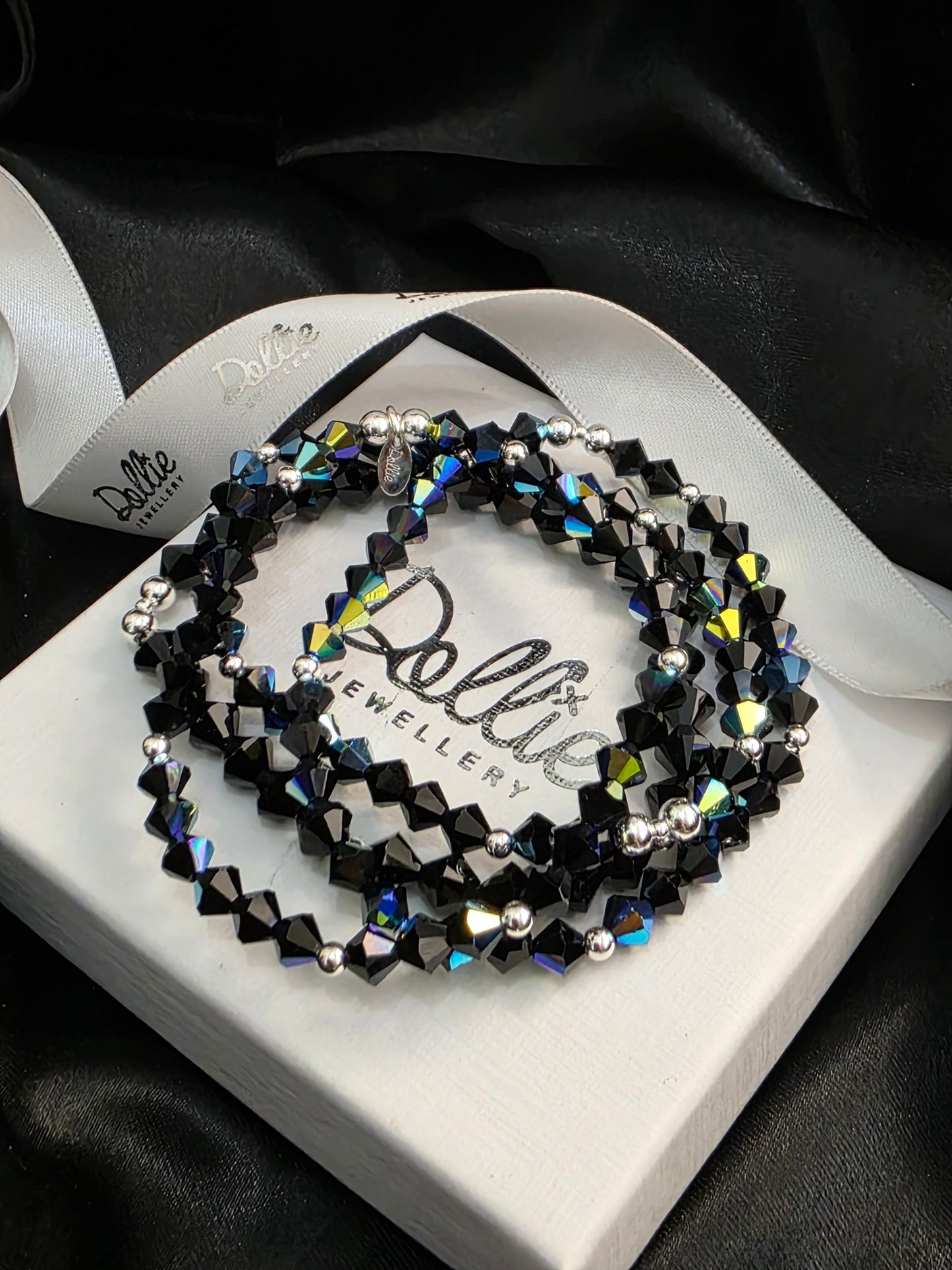 Midnight Velvet Crystal Bracelet