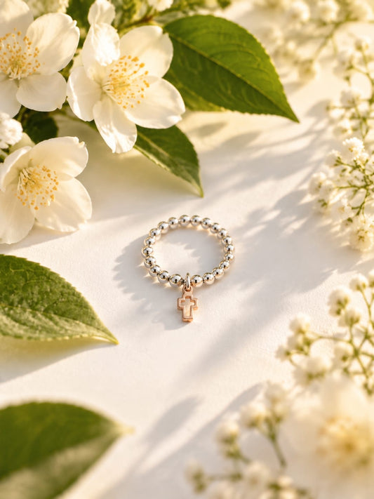 Mini-Cross Rose Gold Ring