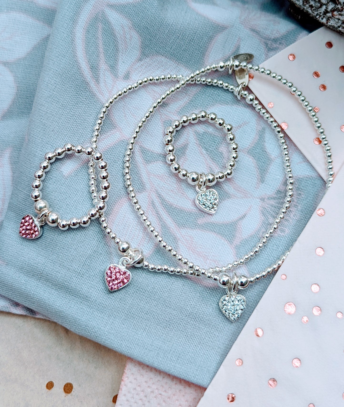Pink Heart Sparkle Ring