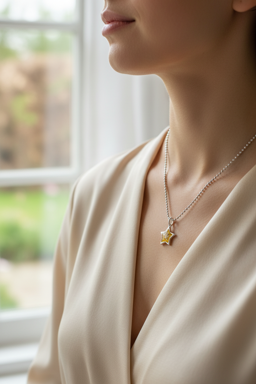 Star Pendant Ashes Necklace