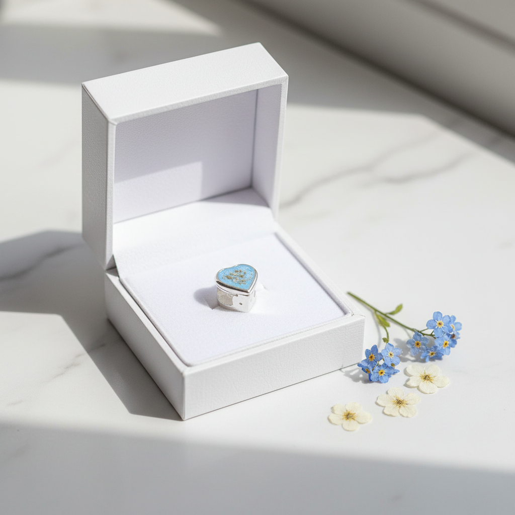 Heart Slider Ashes Charm