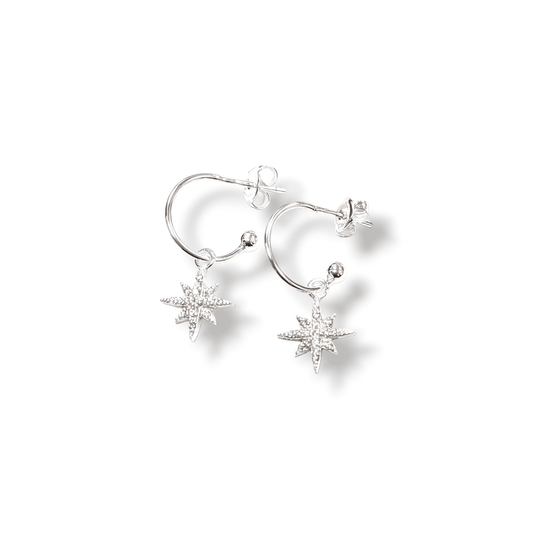 North Star Hoop Earrings Dollie Jewellery