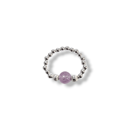 Liliac Candy Pop Ring made from the rare gemstone Super Seven