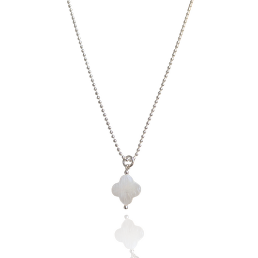 Mother of Pearl Clover Necklace