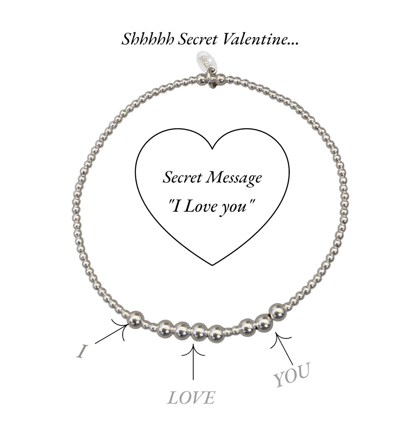 Secret Message 'I Love You' Bracelet