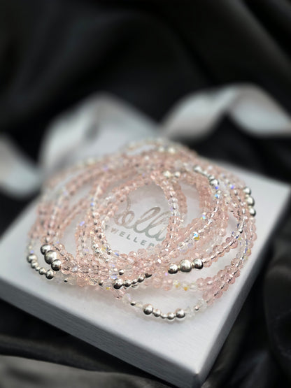Pink AB Princess Sparkle Bracelet