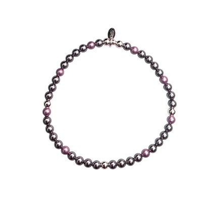 Pink and Liliac Mini Pearls Bracelet