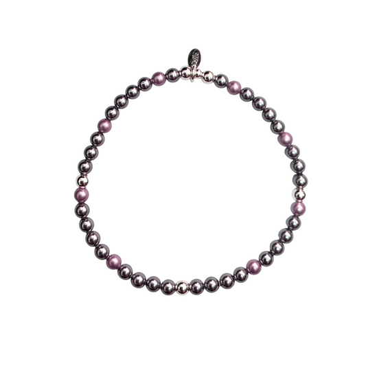 Pink and Liliac Mini Pearls Bracelet