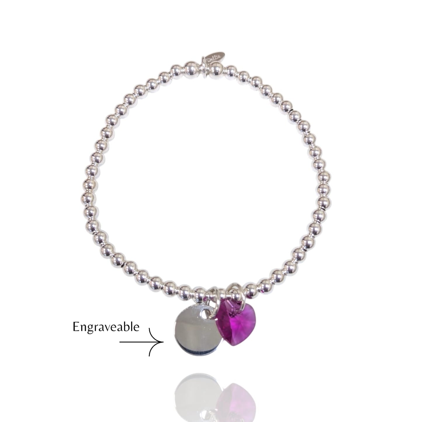 Pinky Engraveable Disc Bracelet