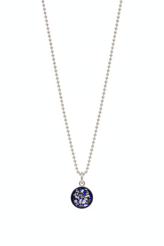 Small Round Ashes Pendant Necklace